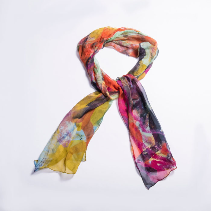 Silk Scarf based on "Untitled" painting by artist Kevin White.
