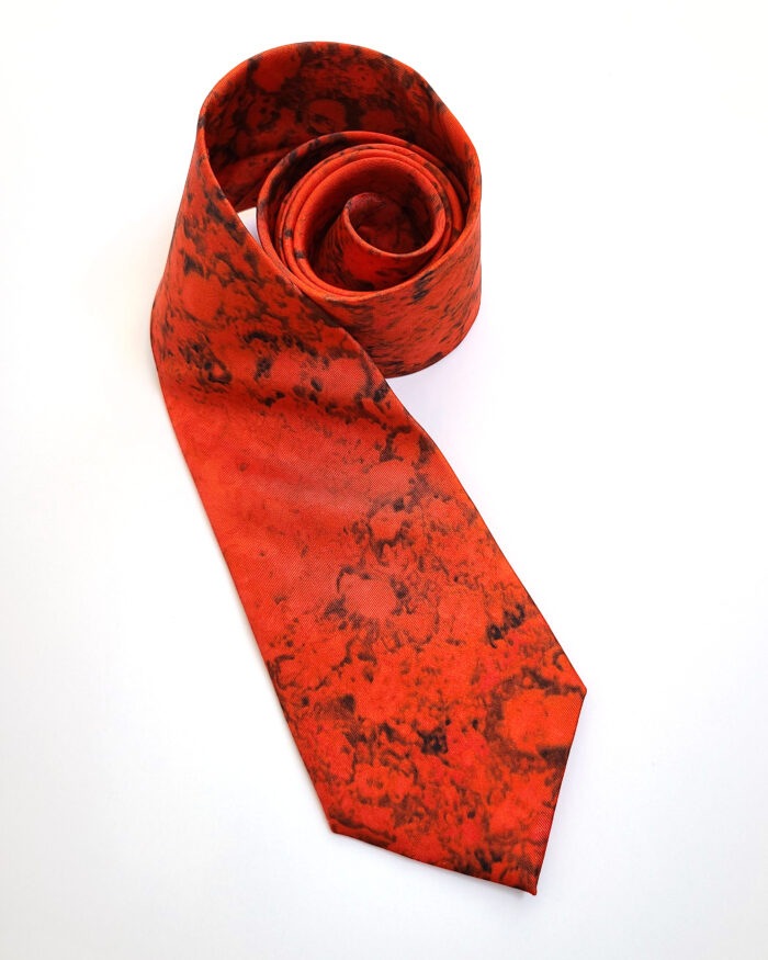 Silk tie based on an "Untitled" painting by artist Jessica Evans.