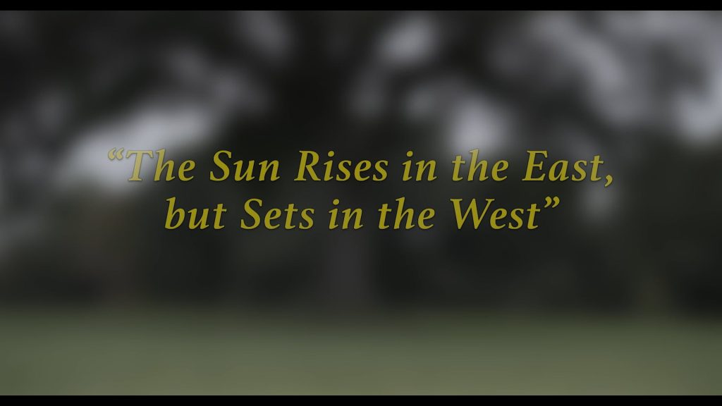 "The Sun Rises in the East, but Sets in the West" by Tammy Heppner