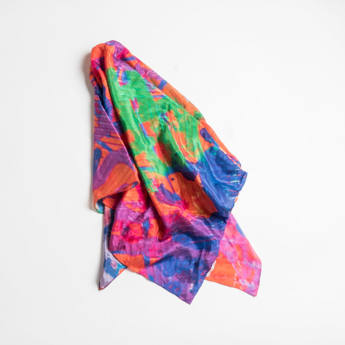 Silk Scarf based on "Untitled" painting by artist Tammy Heppner.