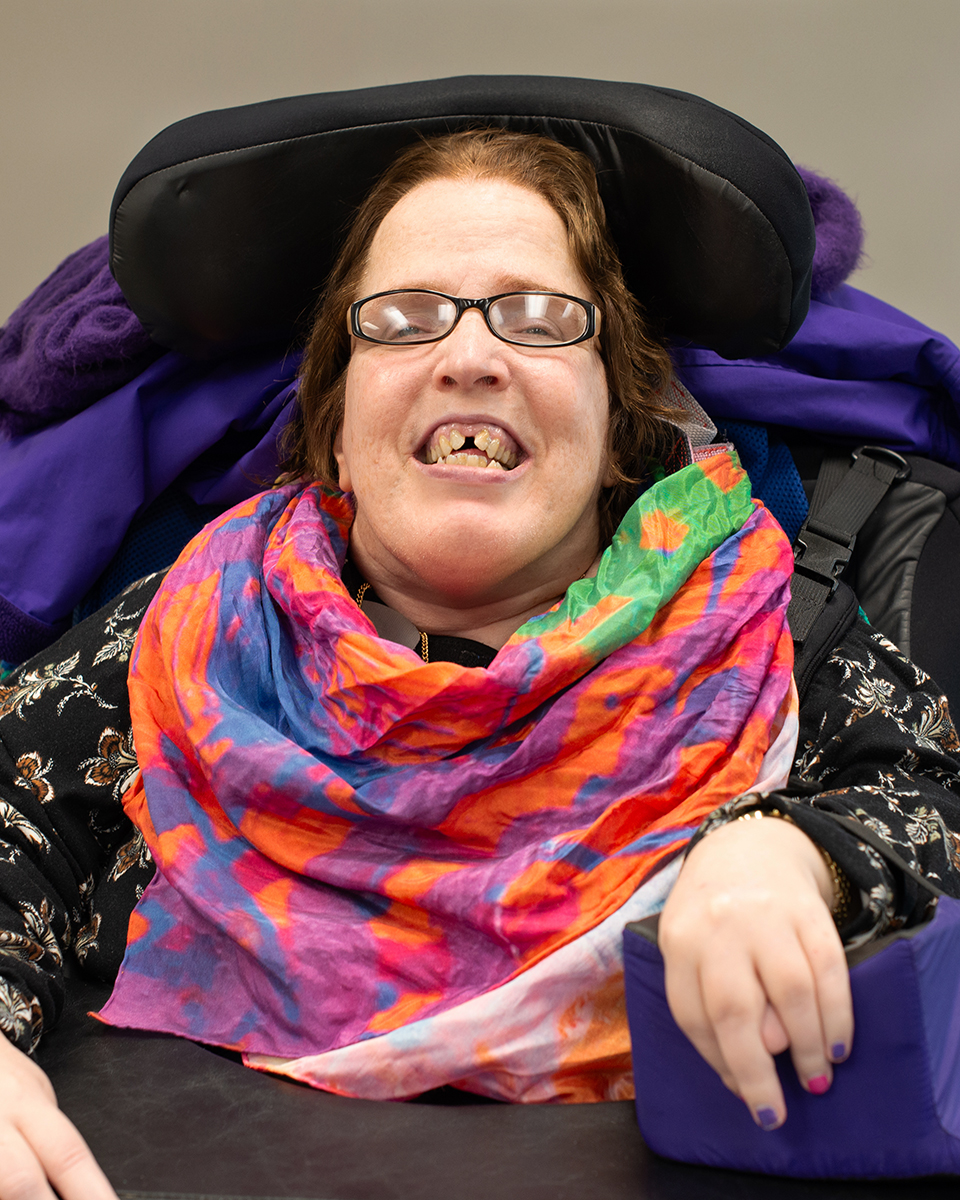 Tammy Heppner with her silk scarf.