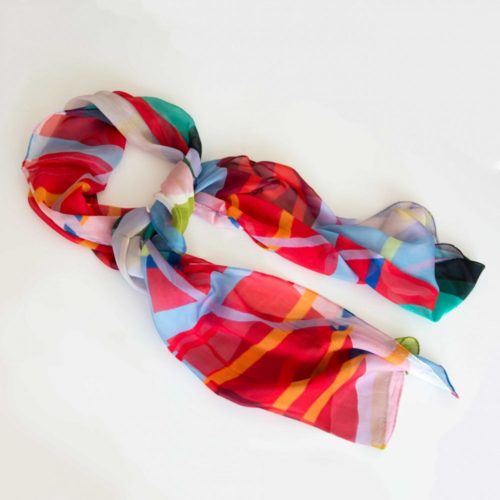 Silk Scarf based on an "Untitled" painting by artist Mike Martin.