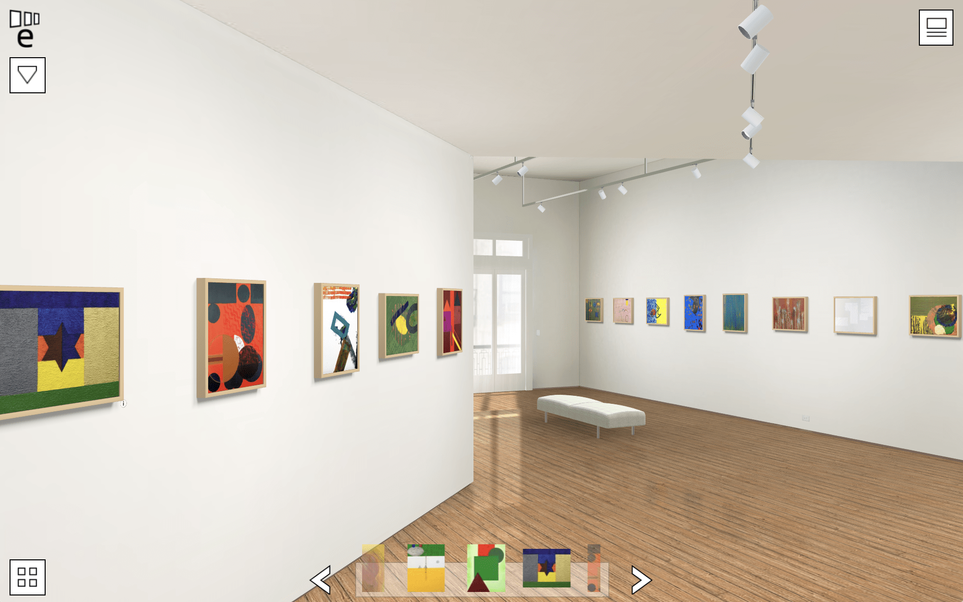 Full Circle 2021 virtual gallery with exhibited paintings.