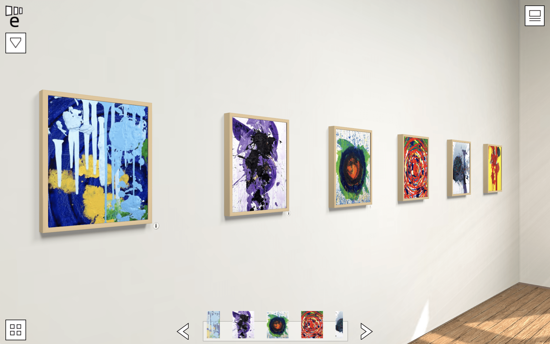 Full Circle 2021 virtual gallery with exhibited paintings.