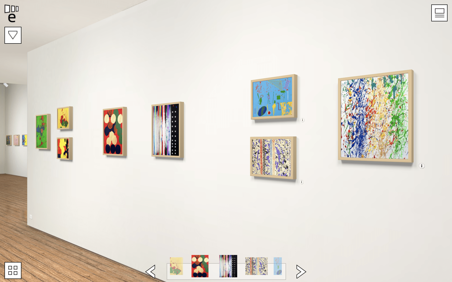 Full Circle 2021 virtual gallery with exhibited paintings.