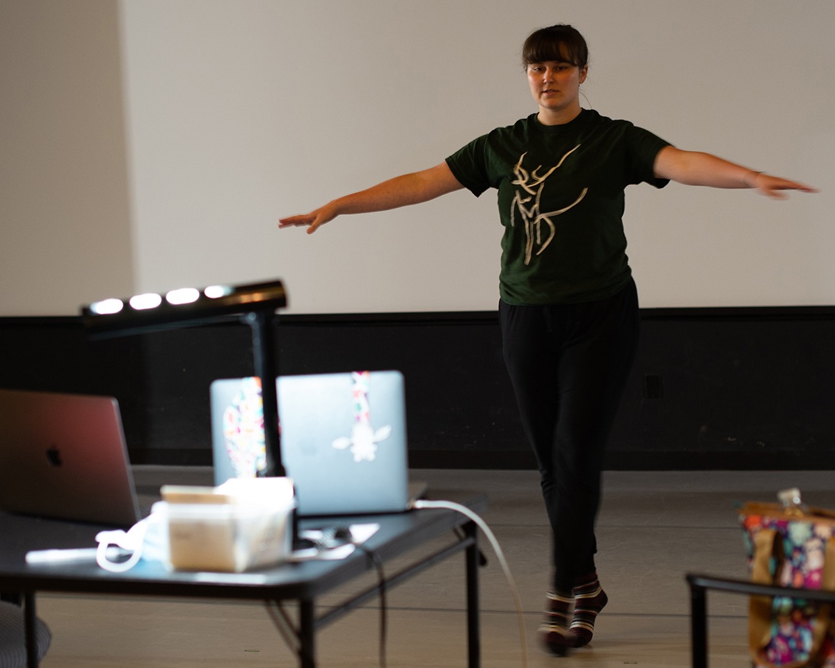 Dance Facilitator at work in the Robert Schonhorn Arts Center.