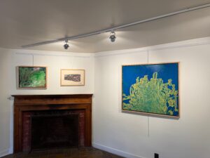 paintings on view at the Farmstead Arts Center