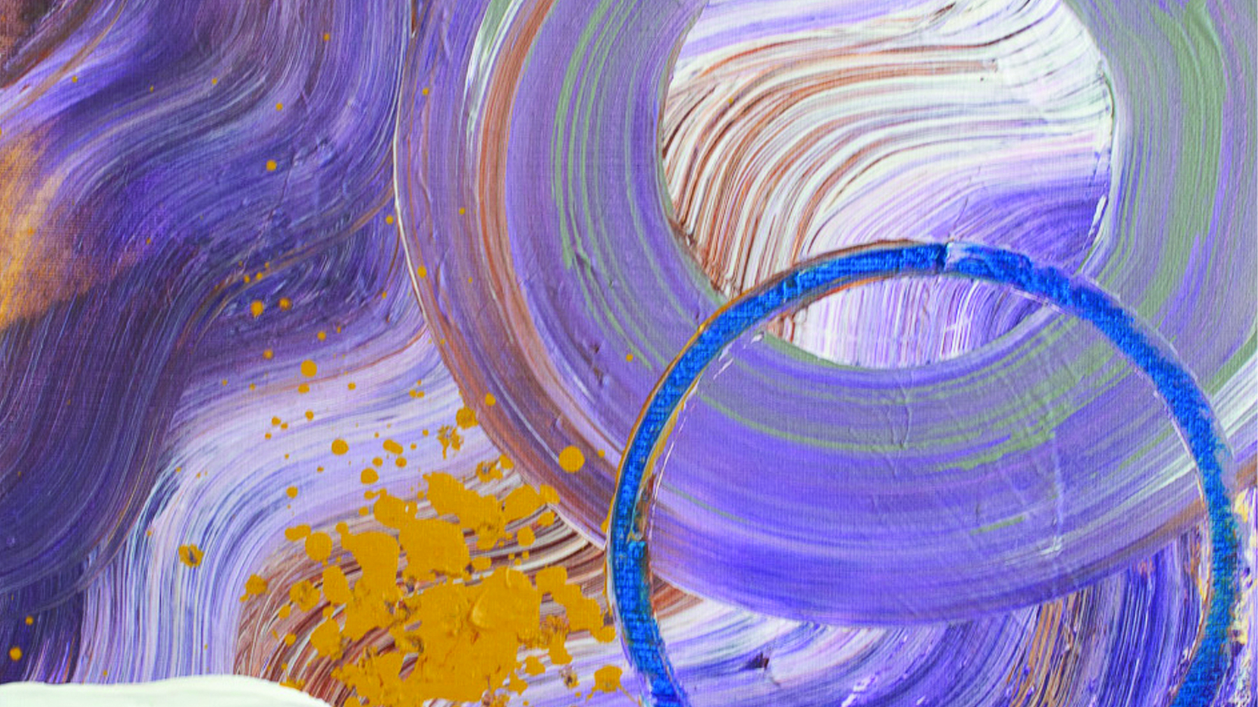 Detail from "Bunny Rabbit," an abstract acrylic painting by Lloyd Decker.