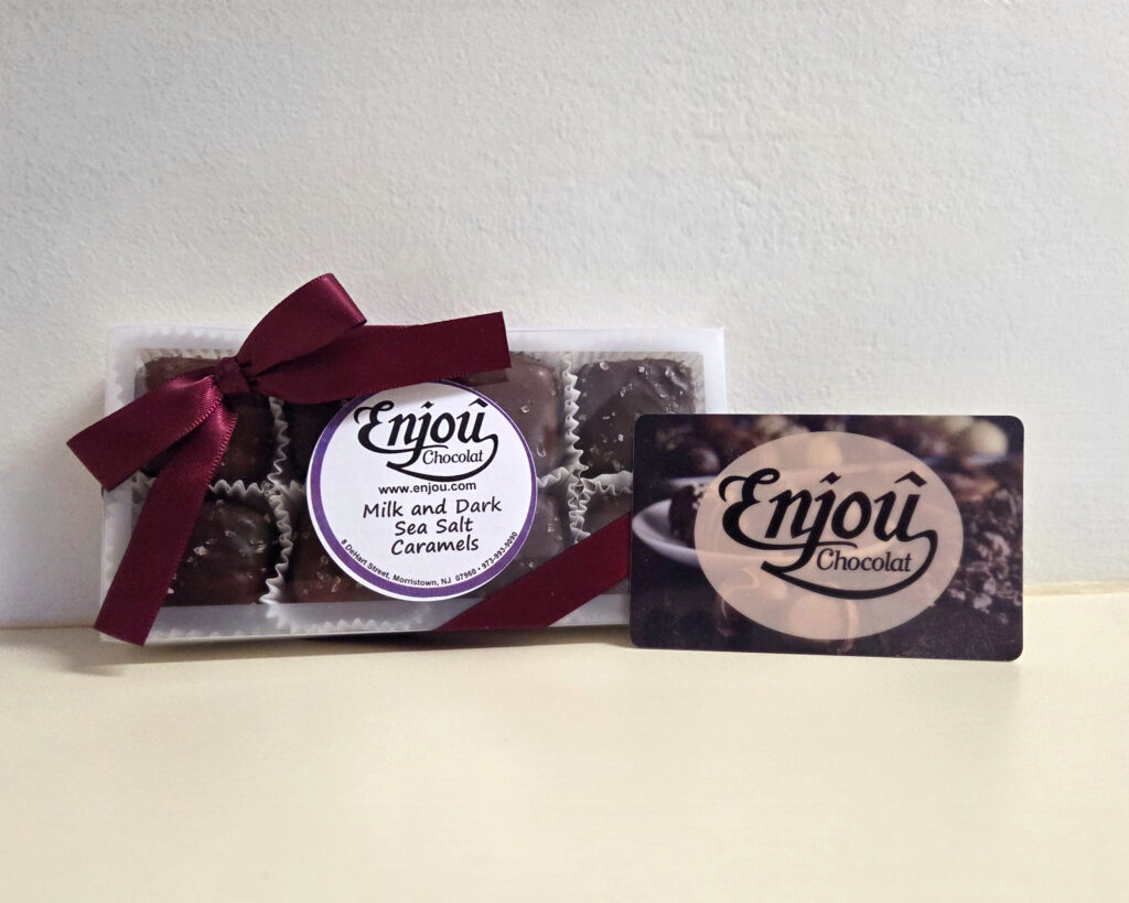 Enjou chocolates and gift card.