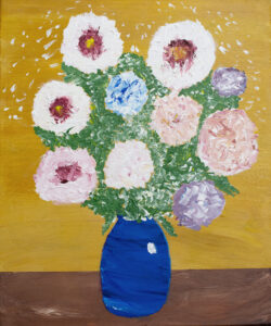 "Untitled," acrylic painting of a bouquet of flowers, by Brad Goldman.