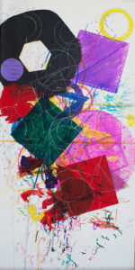 "Cinderella," an abstract acrylic painting by Amy Lambert.