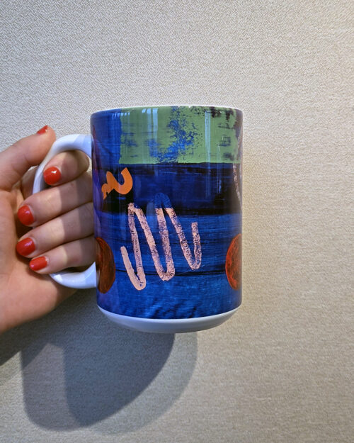 Ceramic mug by Karen Yates.