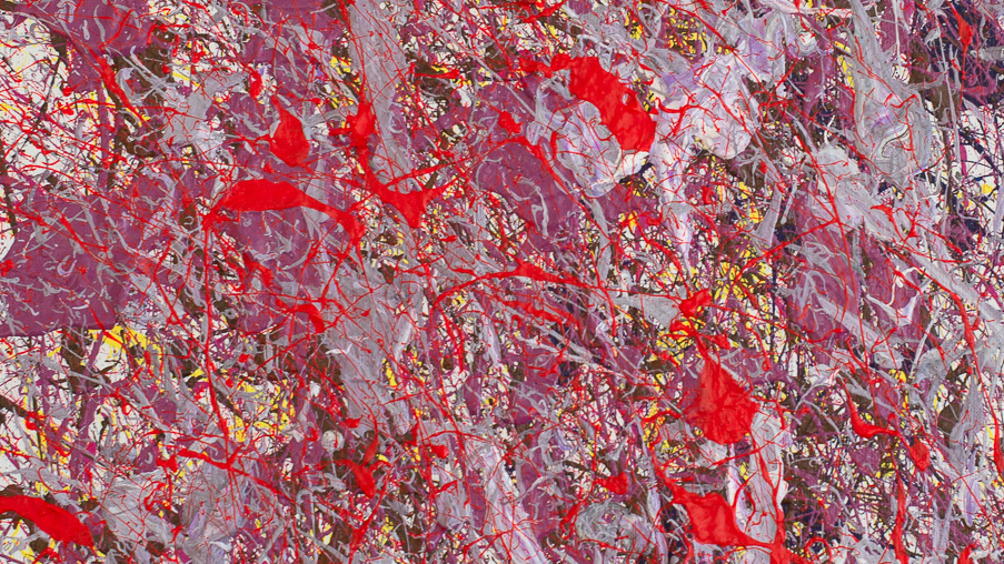 Detail from "Title Pending," abstract acrylic painting by Ryan Danziger.