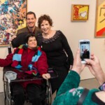 Artist Ellen Kane with Arts Access Director Eileen Murray and Mike Murray at Sotheby's New York artists' reception.