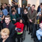 Artists and guests attending the Sotheby's New York artists' reception.