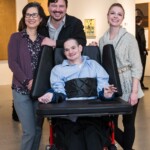 Artist Luis Rodriguez with Arts Access staff members at Sotheby's New York artists' reception.