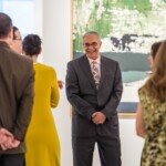 Matheny President Dr. Kendell Sprott and others at Sotheby's New York artists' reception.