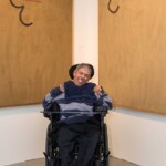 Artist James Lane at Sotheby's New York artists' reception.