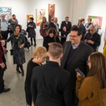 Guests attending the Sotheby's New York artists' reception.