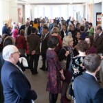 Crowd of guests in the Robert Schonhorn Arts Center gallery during Full Circle 2019.