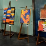 Arts Access paintings on display at Access-ABILITY 2020.